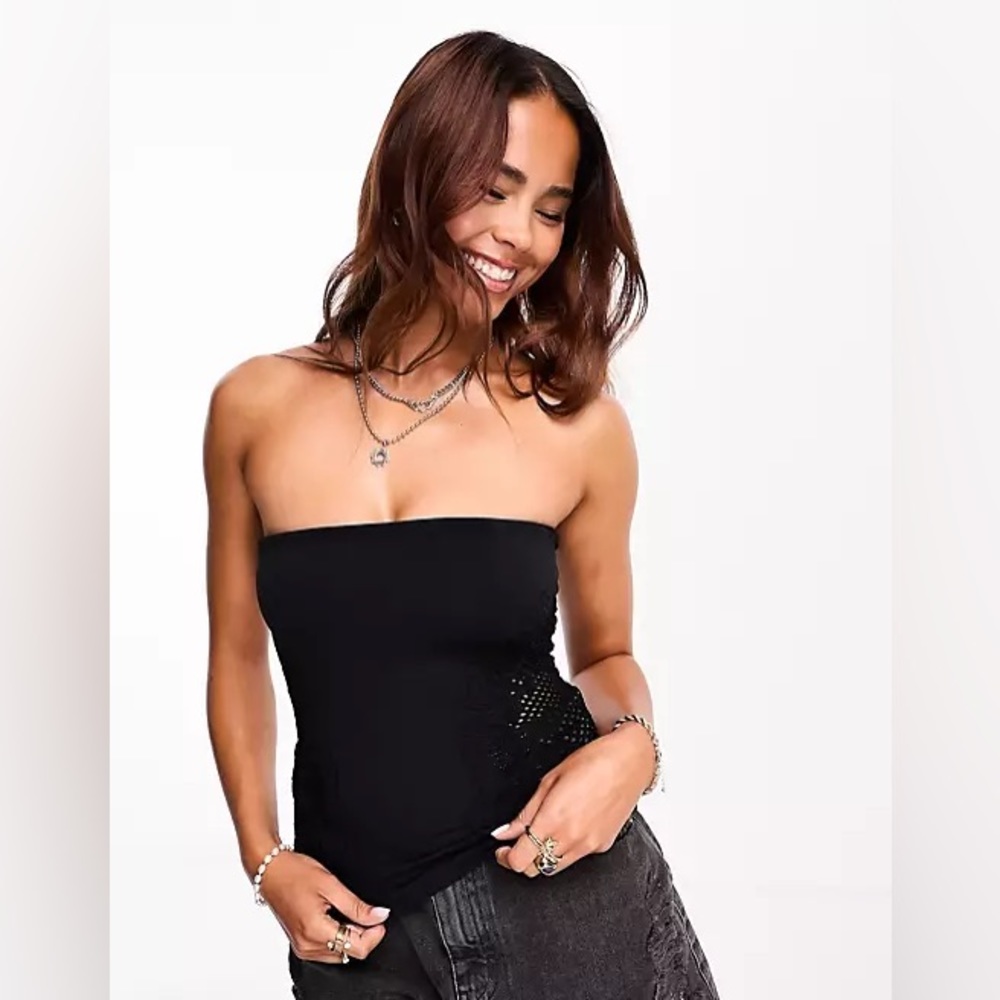 Free People Intimately Laced Paneled Bandeau Top